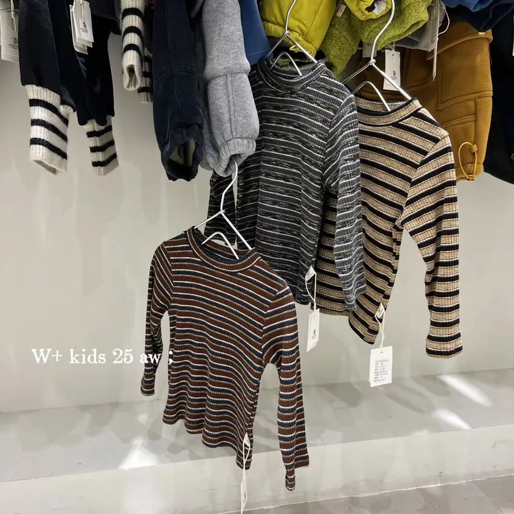 【W+韩系童装】韩系儿童内搭儿童百搭神器特种定制面料打底衫25272