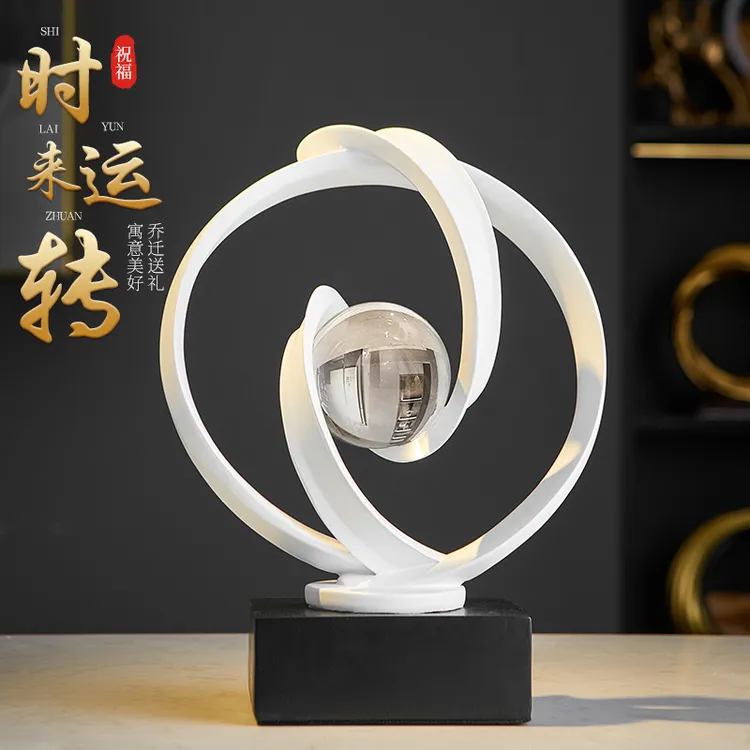 时来运转树脂工艺品现代酒柜客厅装饰搬家乔迁新居礼品办公室摆件