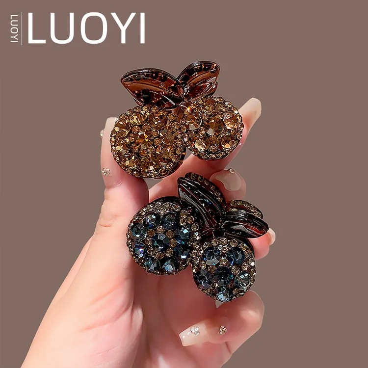 4.5厘米2025新款樱桃抓夹女后脑勺半扎发夹网红侧边高马尾夹子