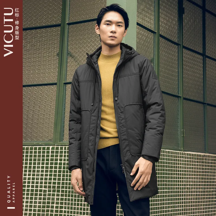 威可多男士棉服舒适亲肤温暖时尚修身秋冬外套保暖休闲冬季男上衣