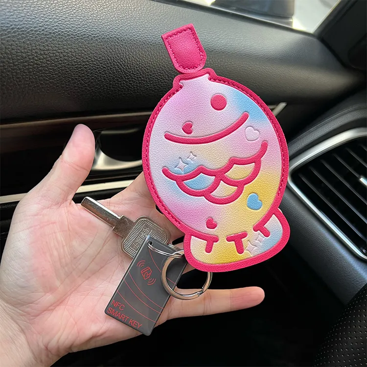 可爱鲷鱼钥匙包创意便携抽拉式钥匙挂包汽车电动车钥匙扣包包挂件