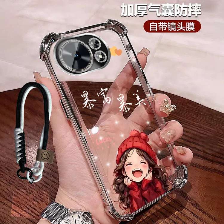 高颜值适用华为麦芒40手机壳防摔软壳TYH651M全包带镜头膜创意ins