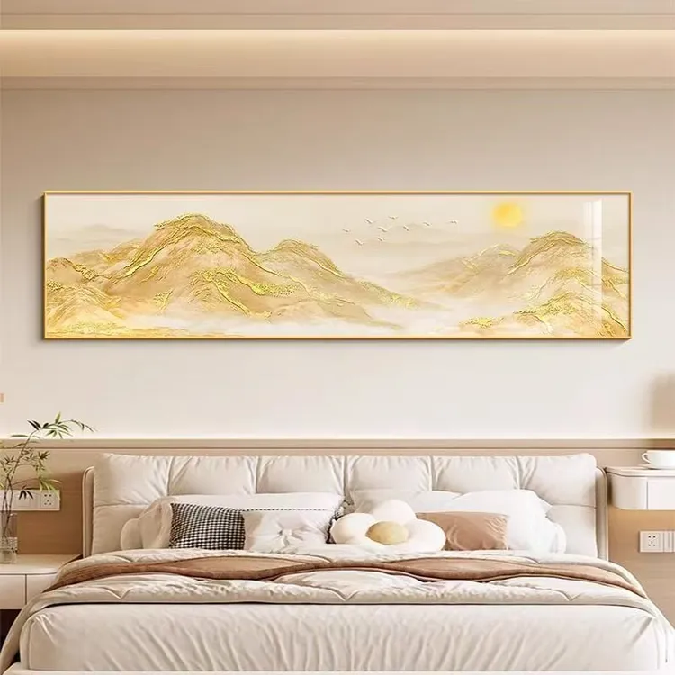 简约客厅茶室卧室床头背景墙温馨现代装饰画轻奢风景挂画