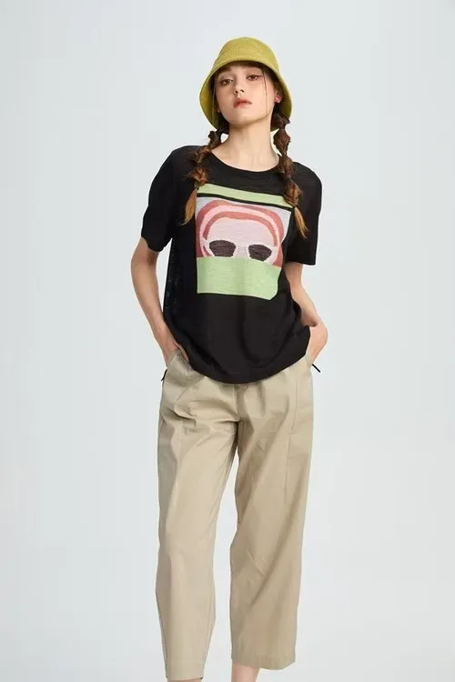 2025水淼一夏季新款毛织套头衫一0378