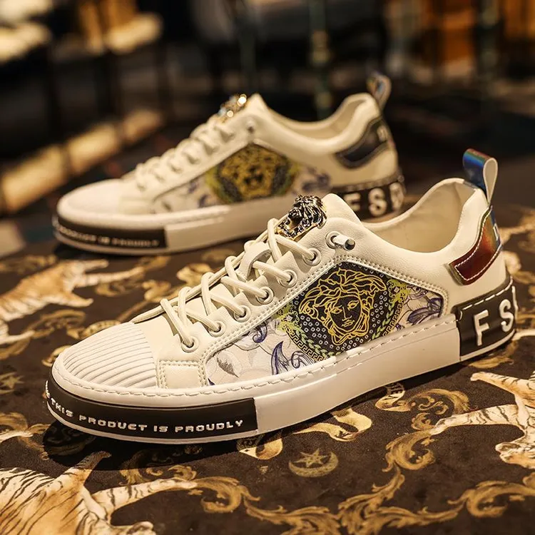 PT RICH新款欧洲站男鞋子春季高级感潮鞋轻奢休闲个性潮牌潮男板