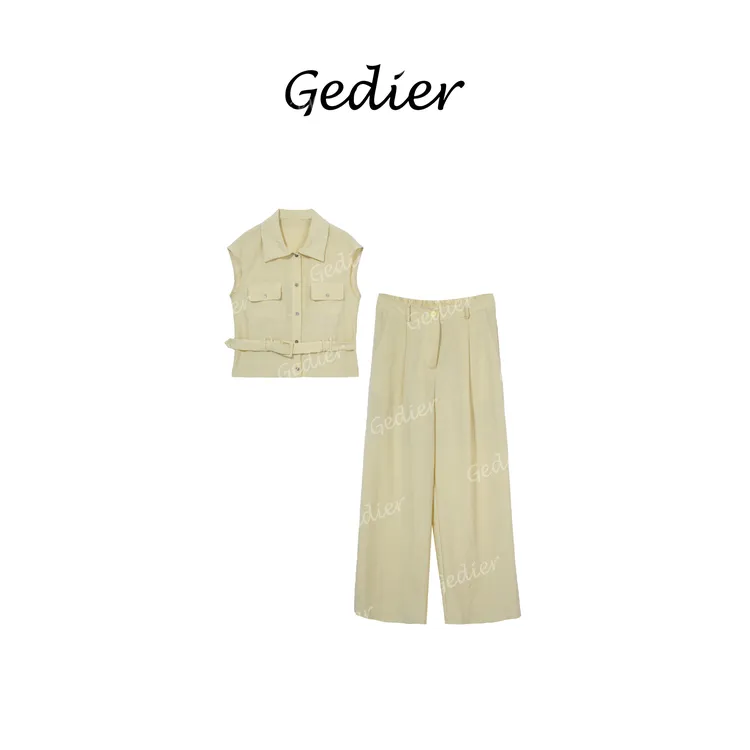 【歌蒂尔】夏季时尚休闲工装三件套 时尚套装女出游必备 DG520769Y