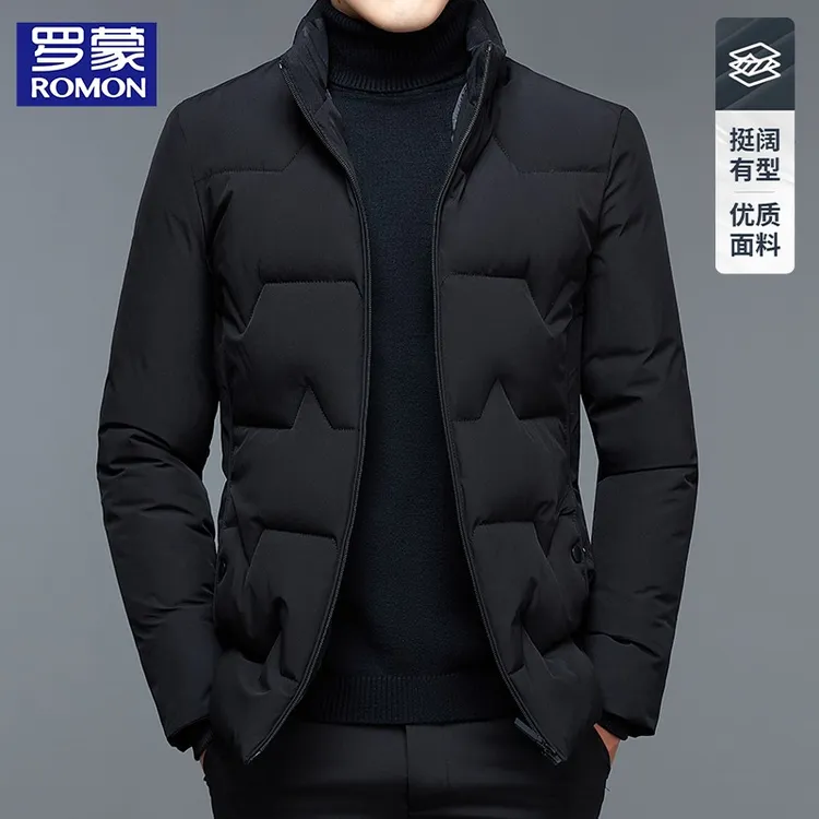 罗蒙户外防风男士立领保暖棉衣2025冬季新款休闲百搭加厚棉服外套