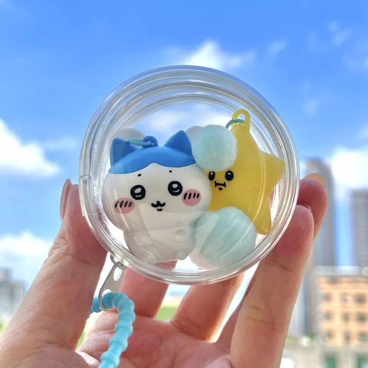 圆形迷你娃包chiikawa挂件收纳遛娃包6cm玩偶外出娃包乌萨奇痛包