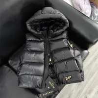 4886男女童时尚洋气潮流休闲百搭秋冬季可拆卸帽子棉马甲