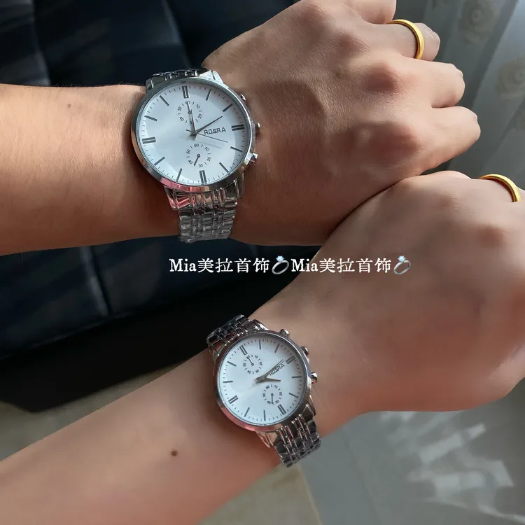 轻奢小众高级感设计简约时尚百搭情侣手表腕表男款多功能石英表