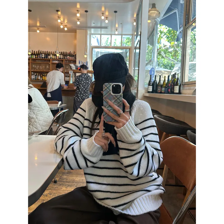 DYANGJUN 【条纹定律】秋季新款 软糯条纹针织毛衣