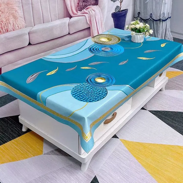 山柳防水防油防烫免洗PVC桌布家用方圆两用可选花型