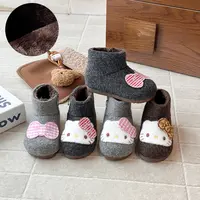 【甜妹天菜】冬季加绒女童KT猫公主短靴百搭软底毛毛靴保暖儿童短靴