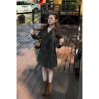 NANJIE/楠姐【独家记忆】碎花显瘦设计师长袖连衣裙V领XNS6556