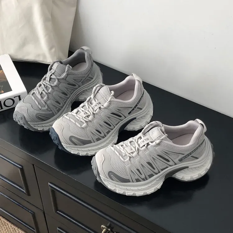 2026春季女款增高运动鞋女韩版时尚透气厚底老爹鞋真皮百搭休闲鞋