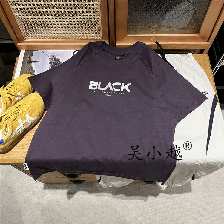 吴小越w1353男童夏款圆领宽松无感数码印花冰感棉t恤短袖中大童