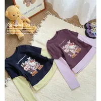 现货-WOOkids8 2025秋季新品设计款萌宠好朋友长袖T V52070102
