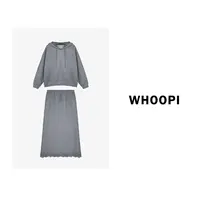 【Whoopi】【智性格蕾】 设计款拼蕾丝小众松弛卫衣裙套装