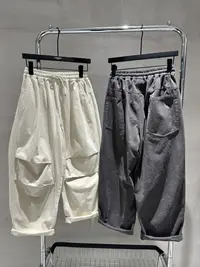 【两色可选】览虫 9002 休闲裤 深灰色 杏色