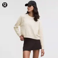 Cotton-Blend 女士棉混纺提花圆领毛衣丨lululemon丨LW3JBMS