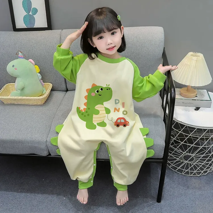 宝宝长袖连体睡衣秋季婴儿衣服儿童睡衣连体睡袋宝宝秋冬衣服