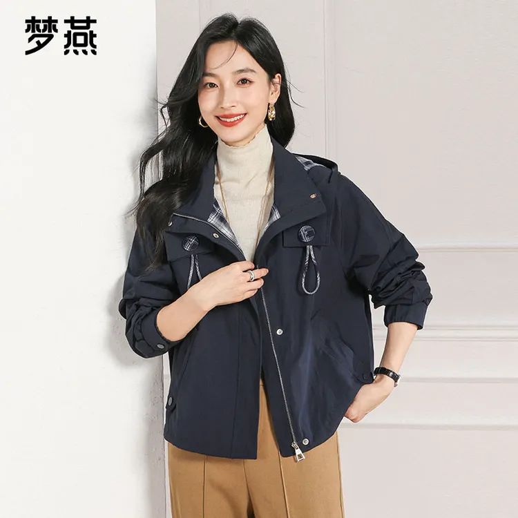 梦燕春秋女时尚百搭气质大方宽松休闲舒适简约显瘦外套AA09B5030