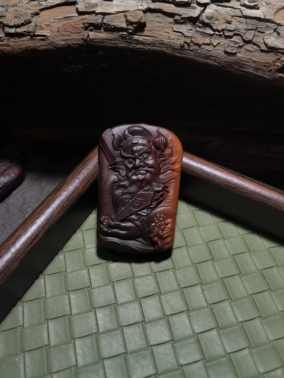 天然雷击枣木-钟馗吊坠/挂牌/车挂