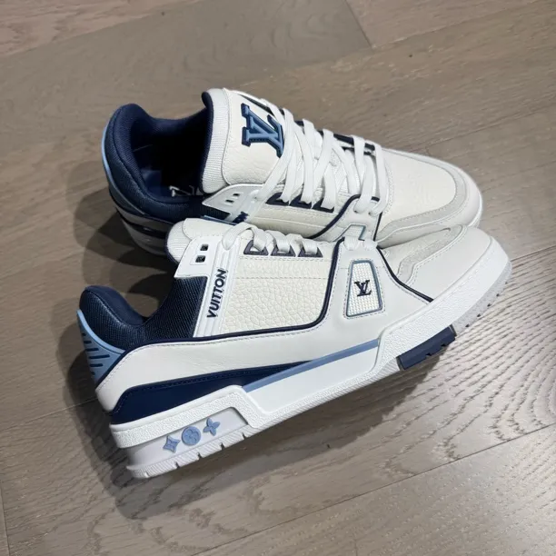 未使用 LouisVuitton/路易威登 25新款 Trainer 白蓝色水泥板鞋