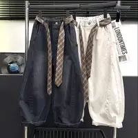 儿童弯刀牛仔裤春秋2025新款男女童百搭裤子秋装中大童休闲阔腿裤