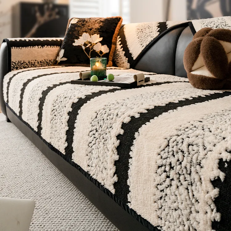 离歌沙发垫防滑冬季款沙发盖巾保暖蓄热简约高克重沙发套罩坐垫子