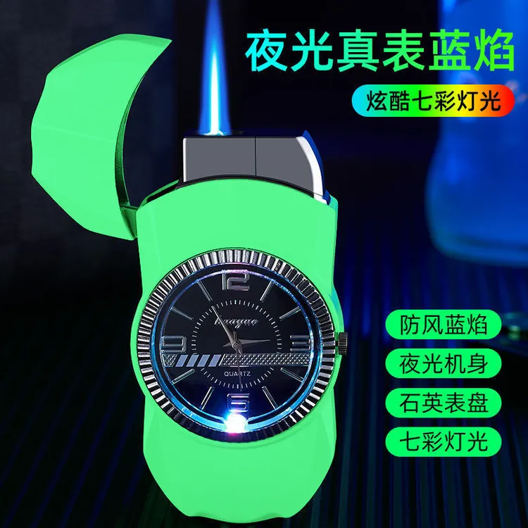 网红夜光跑车手表充气打火机防风高档创意个性定制刻字送男友礼物