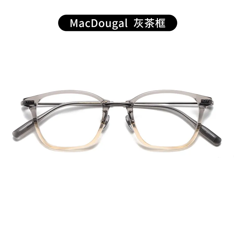 【日落大道】设计师款纯钛复古方框眼镜男小众超轻近视镜轻奢风方形