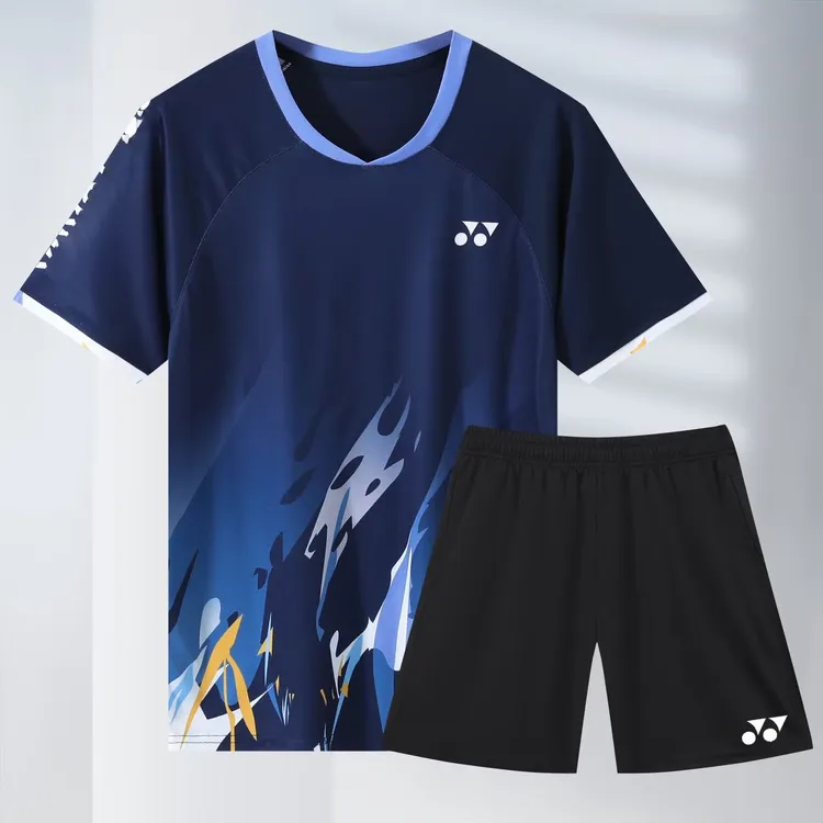 25新款大赛速干羽毛球服夏季透气休闲训练比赛男女短袖定制