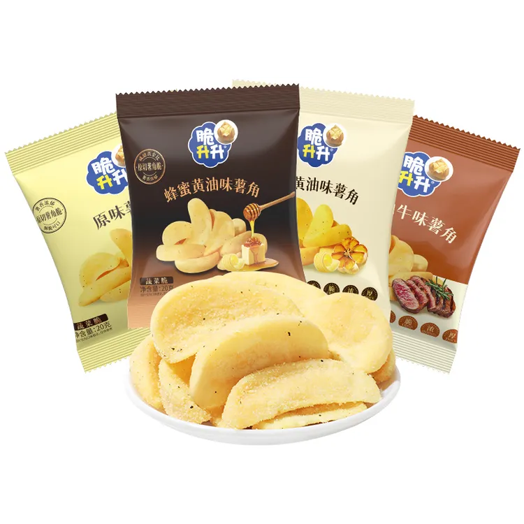 脆升升【达播专属】原切薯角脆4口味宿舍零食办公室休闲小零食