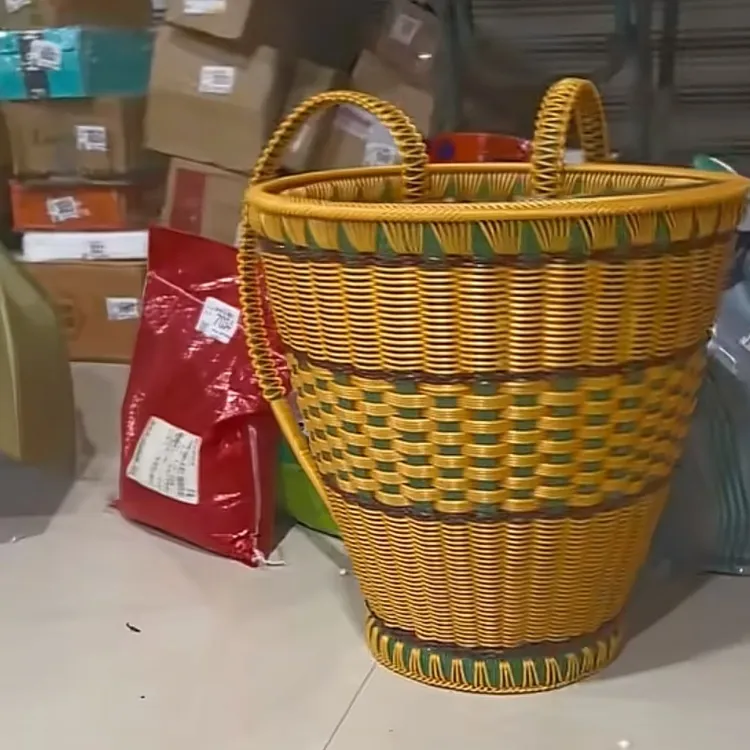 42公分高手工藤条编织加厚大容量成人背篓赶集采茶农用收纳