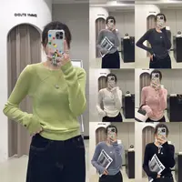 【ZMMY严选私服】秋季新款气质圆领显瘦修身纯色打底针织衫K5092203