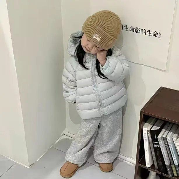 女童冬款套装2025新款儿童保暖加厚连帽棉服外套女孩休闲加绒裤