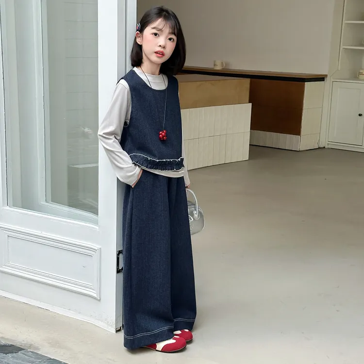 女童秋季套装2025新款洋气时尚高品质三件套6-12岁中大童秋款衣服