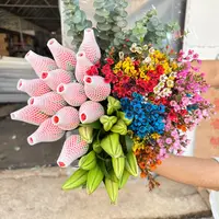 【年宵花】粉玫瑰+百合+腊梅1扎+配草  云南昆明基地直发鲜切花