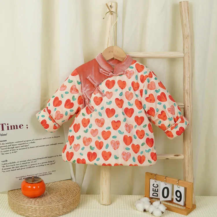 2025爱心泡泡 手工棉花棉衣 新中式马甲加厚过冬女童汉服马甲棉服