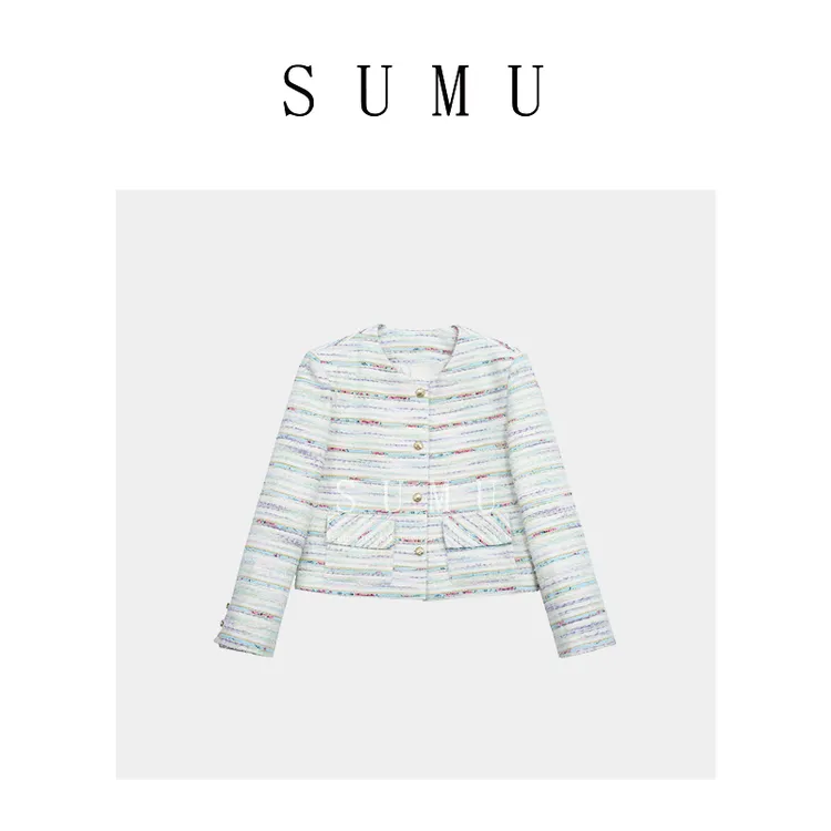 宿慕SUMU 女款外套 2-29 春季新款气质休闲小香风外套女3711