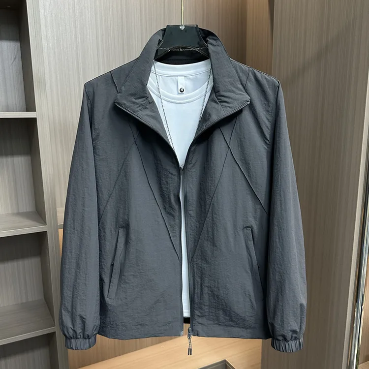 2025春秋新款男士夹克百搭户外运动宽松韩版休闲夹克外套上衣服男