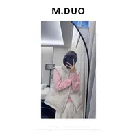 M.DUO 时尚宽松休闲秋冬简约纯色90白鸭绒羽绒马甲2159