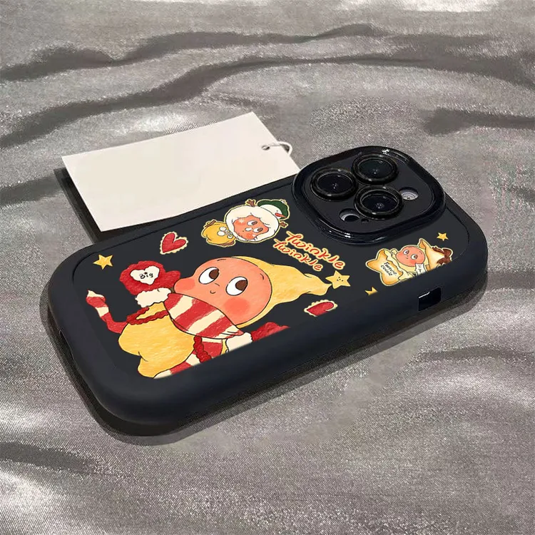 可爱星星人适用iphone16promax苹果1514P手机壳泡芙13p/1211全包