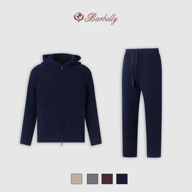 娜先生 意大利LP同款 国王的礼物 定制纱线超细羊毛精纺连帽套装