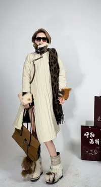 【卓日雅】5534新款民族风中长款冬季棉服