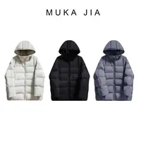 木卡家【连帽中长款羽绒服】定制款冬款保暖轻盈蓬松90白鸭绒外套女