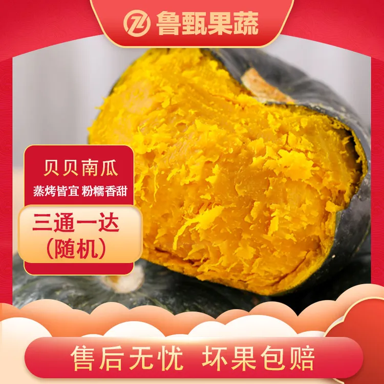 【鲁甄】内蒙古贝贝南瓜5斤 单果250g+ 约4-8个 潍坊仓发货
