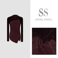 SONG-原创【丝语扶月】秋款重工拼接蕾丝优雅大气上衣