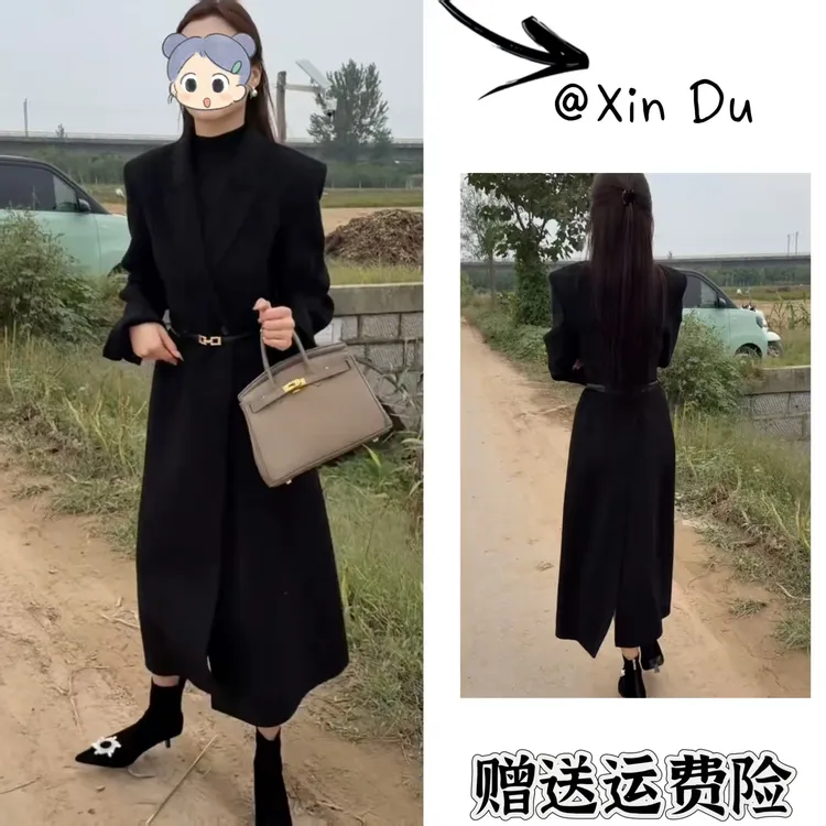 2025秋季新款时尚显瘦气质女士网红洋气风衣百搭款D23710